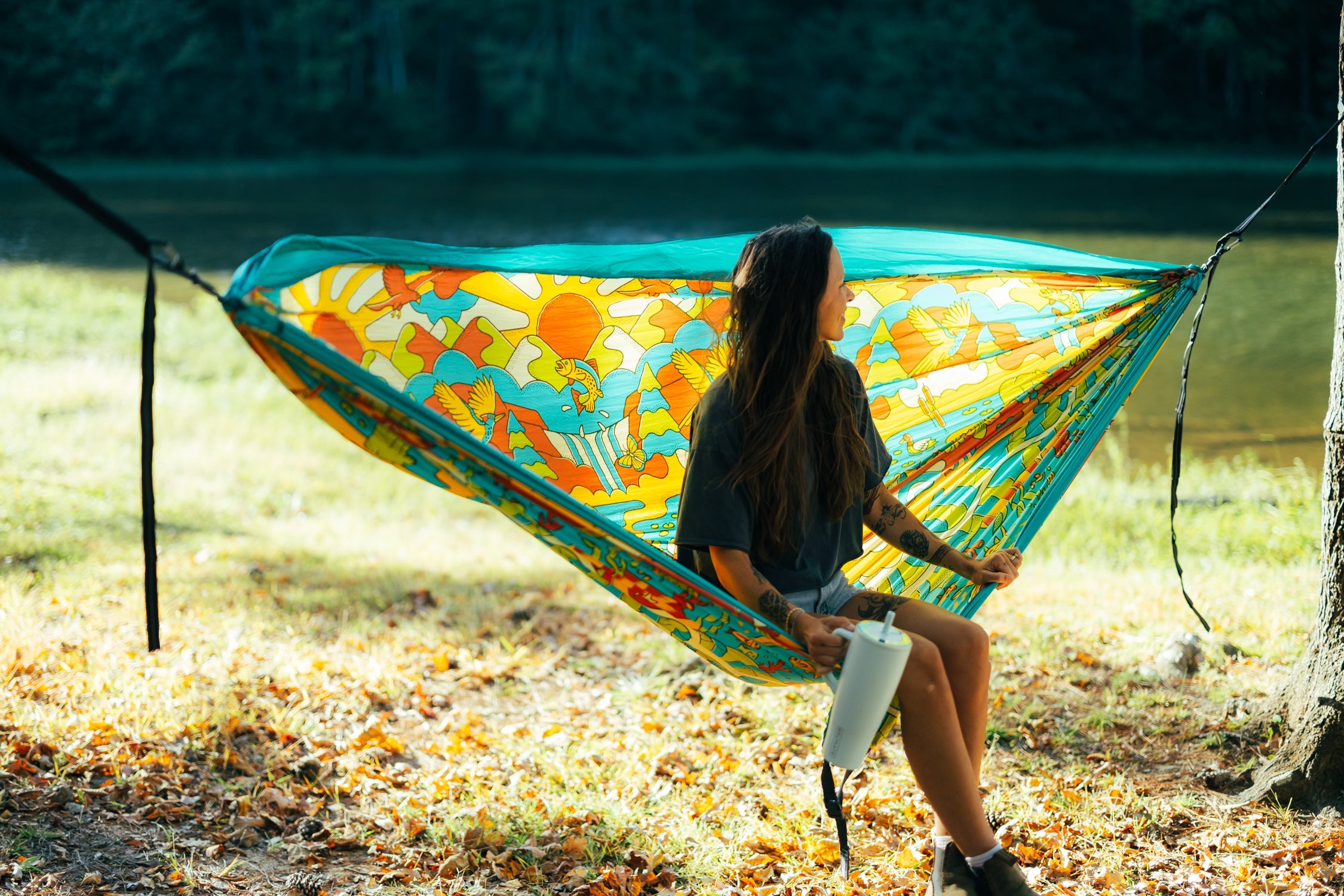 天然素材 ハンモック Vibrant Earth Giving Back Hammock – Eagle's Nest Outfitters Japan
